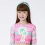 Biquini Conjunto Infantil Cropped Manga Longa Lara Tropicandy Siri Kids