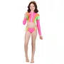 Biquini Cropped Manga Longa Giovana Pink Neon Siri Kids