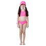 Biquini Infantil Cropped Rose Euforia Rosa Neon Siri Kids