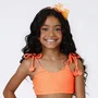 Biquini Infantil Faixinha Alexia Tech Laranja Neon Siri Kids
