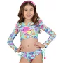 Biquini Manga Longa Karol Aquarela Siri Kids