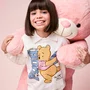 Bluão Moletom Ursinho Pooh com Strass Perola Momi