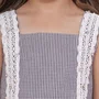 Blusa Algodão Xadrez Renda Bordada Pituchinhus