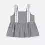 Blusa Algodão Xadrez Renda Bordada Pituchinhus