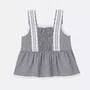 Blusa Algodão Xadrez Renda Bordada Pituchinhus
