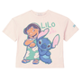 Blusa Bege Lilo e Stitch com Strass Anime