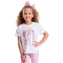 Blusa Cotton Bailarinas Cristal Branco Barbie Pituchinhus