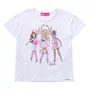 Blusa Cotton Bailarinas Cristal Branco Barbie Pituchinhus