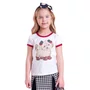 Blusa Cotton Cachorro Cristal Debrum Off White Pituchinhus