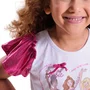 Blusa Cotton Coração Mangas Shine Barbie Pituchinhus