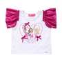 Blusa Cotton Coração Mangas Shine Barbie Pituchinhus