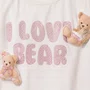 Blusa Cotton I Love Bear Ursinhos Puffer Pituchinhus