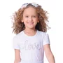 Blusa Cotton Love Floral Cristais Branco Pituchinhus