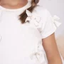 Blusa Cotton Multi Laços Algodão Bordados Off White Pituchinhus