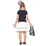 Blusa Cotton Multi Laços Cristais e Bordados Preto Pituchinhus