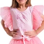 Blusa Cotton Sapatilhas Cristal Tule Rosa Barbie Pituchinhus