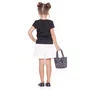 Blusa Cotton Ursinha Laço Cristais Preto Pituchinhus