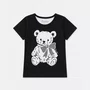 Blusa Cotton Ursinha Laço Cristais Preto Pituchinhus