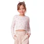 Blusa Cropped Micro Flores Colors Pituchinhus