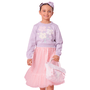 Blusa Cropped Tricot Flores Cristais Lilas Pituchinhus