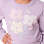 Blusa Cropped Tricot Flores Cristais Lilas Pituchinhus