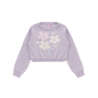 Blusa Cropped Tricot Flores Cristais Lilas Pituchinhus
