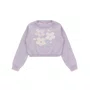 Blusa Cropped Tricot Flores Cristais Lilas Pituchinhus