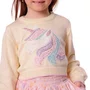 Blusa Cropped Tricot Unicornio Colorido Cristais Pituchinhus