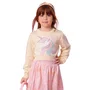 Blusa Cropped Tricot Unicornio Colorido Cristais Pituchinhus