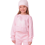 Blusa Cropped Tricot Unicornio Cristais Rosa Pituchinhus