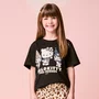 Blusa Hello Kitty and Friends Onça Preto Momi