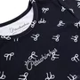 Blusa Light Laços Fundo Preto Pituchinhus
