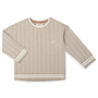 Blusa Listra Bege Tricot Classica Risca Dame