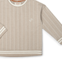 Blusa Listra Bege Tricot Classica Risca Dame