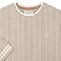 Blusa Listra Bege Tricot Classica Risca Dame