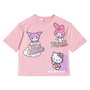 Blusa Malha Rosa Amigos Hello Kitty I Am