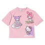 Blusa Malha Rosa Amigos Hello Kitty I Am