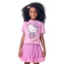 Blusa Manga Curta Hello Kitty Sereia Roxo Momi