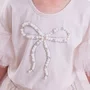 Blusa Manga Tule Laço Bordado Ninive Pituchinhus