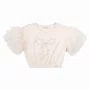 Blusa Manga Tule Laço Bordado Ninive Pituchinhus