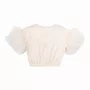 Blusa Manga Tule Laço Bordado Ninive Pituchinhus