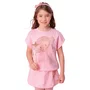 Blusa Moletom Fadinha Cristais Tule Rosa Pituchinhus