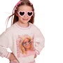 Blusa Moletom Serigrafia Barbie Off White Pituchinhus