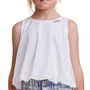 Blusa Regata Balone Branca Anime