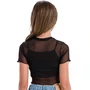 Blusa Segunda Pele Tule Forrada Preto Vanilla