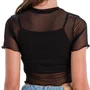 Blusa Segunda Pele Tule Forrada Preto Vanilla