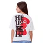 Blusa T-shirt Hello Kitty Branco Vermelho I Am
