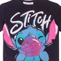 Blusa T Shirt Stitch Preto Chiclete Preto Anime