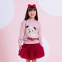 Blusa Tricot Cachorrinho Pompom Cristais Pituchinhus