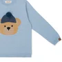Blusa Tricot Urso Gorro Azul Dame